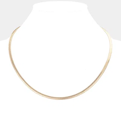 Fashnzfab 20 Inch Omega Chain Necklace In Gold