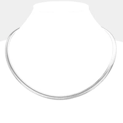 Fashnzfab 20 Inch Omega Chain Necklace In Metallic