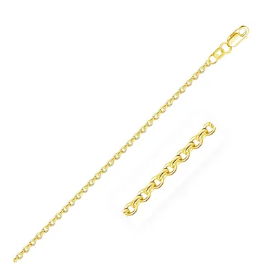 Fashnzfab 2.3mm 10k Yellow Gold Rolo Anklet