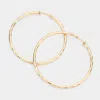 Fashnzfab 2.4 Inch Clip On Hoop Earrings In Multi