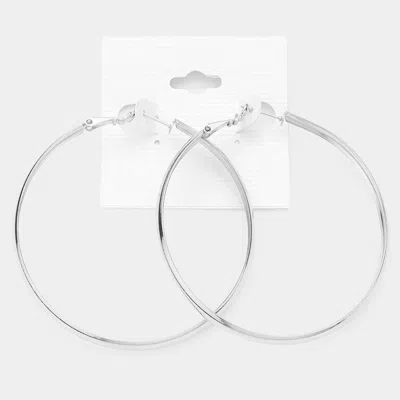 Fashnzfab 2.4 Inch Metal Hoop Earrings In Multi