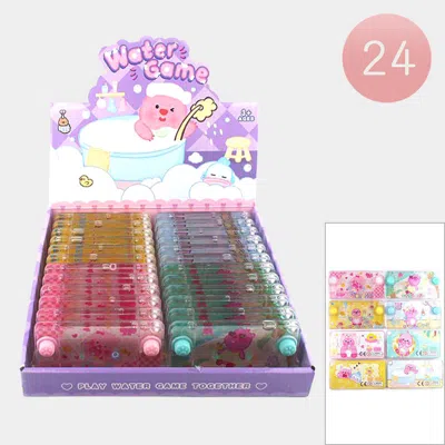 Fashnzfab 24pcs - Cute Animal Character Printed Water Ring Toss Game Toys In Multi