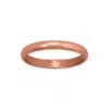 Fashnzfab 2.5mm Domed Solid Copper Ring In Gold