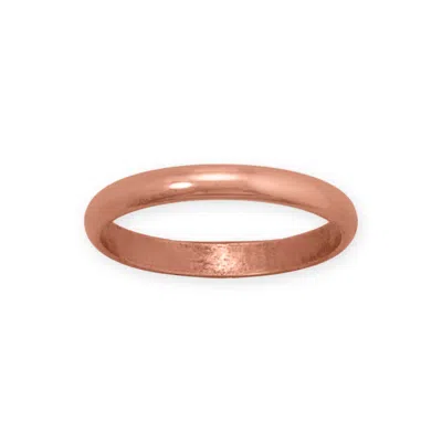 Fashnzfab 2.5mm Domed Solid Copper Ring In Gold