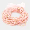 Fashnzfab 25pcs - Seed Beaded Stretch Bracelets Multi, Pink In Multi
