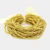 Fashnzfab 25pcs - Seed Beaded Stretch Multi Layered Bracelets In Gold