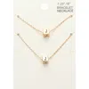 Fashnzfab 2pcs - -j- Initial Monogram Metal Cube Pendant Necklace / Bracelet Set Gold In Gold