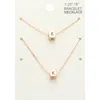 Fashnzfab 2pcs - -k- Initial Monogram Metal Cube Pendant Necklace / Bracelet Set Gold In Gold