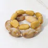 Fashnzfab 2pcs - Chunky Oval Pebble Beaded Stretch Multi Layered Bracelets - Neutral In Multi