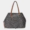 Fashnzfab 2pcs - Leopard Patterned Shoulder Bags In Brown