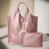 Fashnzfab 2pcs - Reversible Metallic Tote And Pouch Bags In Multi