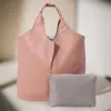 Fashnzfab 2pcs - Reversible Metallic Tote And Pouch Bags In Pink