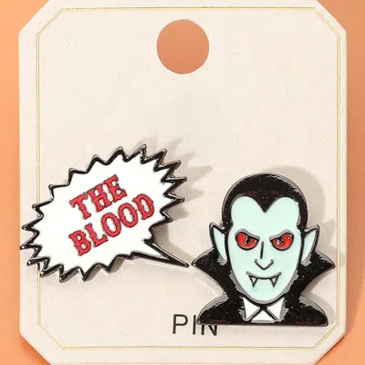 Fashnzfab 2pcs - Halloween The Blood Vampire Enamel Pin Brooch Set In Multi