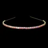 Fashnzfab 2rows Rectangle Stone Headband In Gold