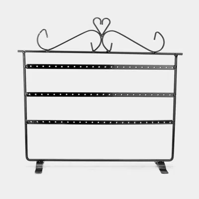Fashnzfab 3 Row Heart Earring Display Stand Rack