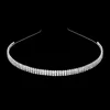 Fashnzfab 3-rows Crystal Rhinestone Headband In Silver