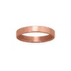 Fashnzfab 3.2mm Flat Edge Solid Copper Ring In Pink