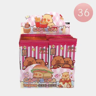 Fashnzfab 36pcs - Capybara Trading Card Game Set In Multi