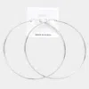 Fashnzfab 3.7" Metal Hoop Pin Catch Earrings In Multi