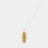 Fashnzfab 3d Hot Dog Pendant Necklace In Metallic