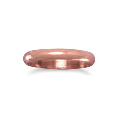 Fashnzfab 3mm Solid Copper Ring In Pattern