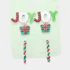 Fashnzfab 3pairs - Christmas Theme Stud Earrings In Multi