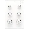 Fashnzfab 3pairs - Silver Dipped Metal Ball Stud Earrings Set In Metallic