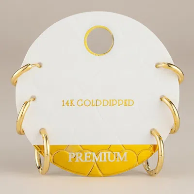 Fashnzfab 3pairs - 14k Gold Dipped Mini Huggie Hoop Earring Set