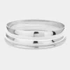 Fashnzfab 3pcs - Metal Multi Layered Bangle Bracelets In Silver