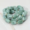 Fashnzfab 3pcs - Chunky Marbled Pebble Beaded Stretch Multi Layered Bracelets In Green