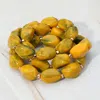 Fashnzfab 3pcs - Chunky Marbled Pebble Beaded Stretch Multi Layered Bracelets In Yellow