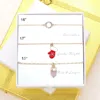 Fashnzfab 3pcs - Open Circle Glove Natural Stone Pendant Necklaces In Multi