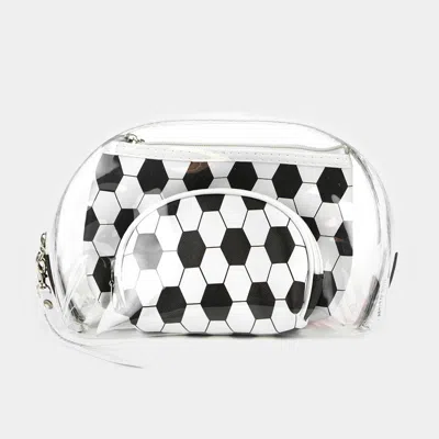 Fashnzfab 3pcs - Soccer Clear Pouches Bag In Multi