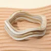 Fashnzfab 3pcs - Wavy Resin Multi Layered Bangle Bracelets In Multi