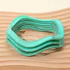 Fashnzfab 3pcs - Wavy Resin Multi Layered Bangle Bracelets In Neutral