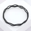 Fashnzfab 3pcs - Zigzag Chevron Wavy Bangle Bracelets In Black