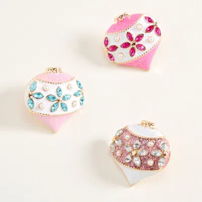 Fashnzfab 3pcs - Christmas Ornament Brooch Set In Multi