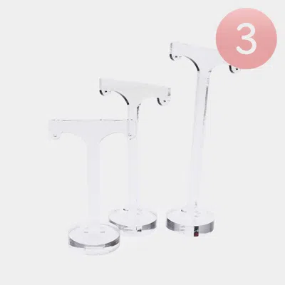 Fashnzfab 3pcs - Clear Earring Display Stands Holder Organizer