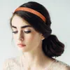 Fashnzfab 4-row Bling Square Stone Stretch Headband In Orange