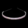 Fashnzfab 4-rows Crystal Rhinestone Headband In Multi