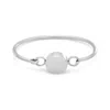 Fashnzfab 4.5"-5" Round Engravable Bangle In Metallic