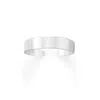 Fashnzfab 4mm Flat Band Toe Ring In Silver