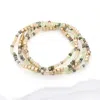 Fashnzfab 4pcs - Faceted Beaded Multi Layered Bracelets Mint, Multi In Multi