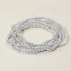 Fashnzfab 4pcs - Metal Ball Beaded Stretch Multi Layered Bracelets In Multi