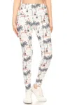 Fashnzfab 5-inch Long Yoga Style Banded Lined Sailor Printed Knit Legging With High Waist In Multi
