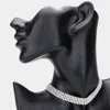 Fashnzfab 5-row Rhinestone Pave Evening Choker Necklace In Brown