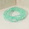 Fashnzfab 5pcs - Sparkling Faceted Beaded Stackable Stretch Multi Layered Bracelet In Blue