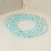 Fashnzfab 5pcs - Sparkling Faceted Beaded Stackable Stretch Multi Layered Bracelet Blue In Green