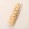 Fashnzfab 5pcs - Modern Design Stackable Ring Set In Gold
