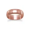 Fashnzfab 6mm Solid Copper Ring In Pink